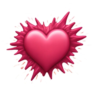 Hearts bursting sticker