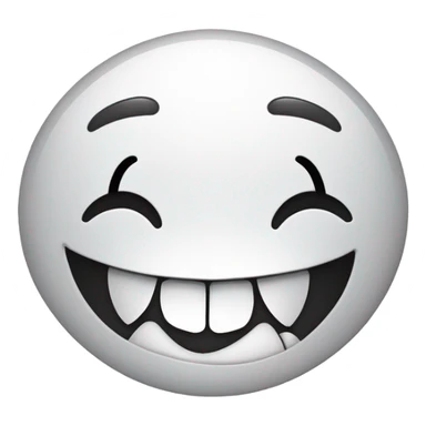 Emoji with oversized teeth  sticker