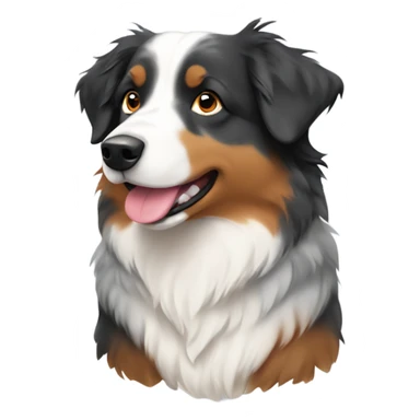 Heart with colors of an Australian shepherd in it sticker