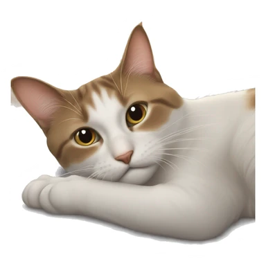 Cat waking up to early morning  sticker