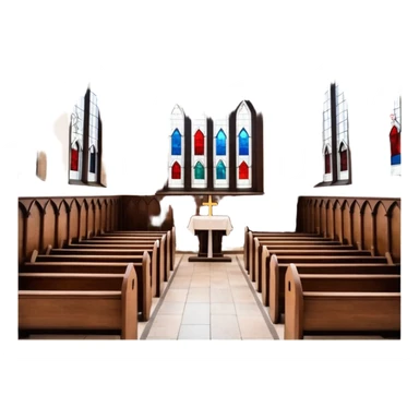 interior of a church sticker