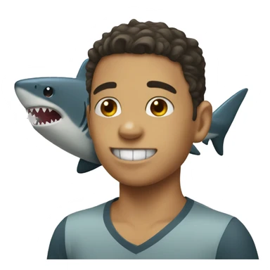 boy shark hybrid sticker