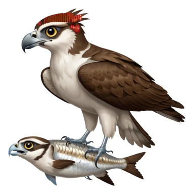 Eastern Osprey with fish sticker