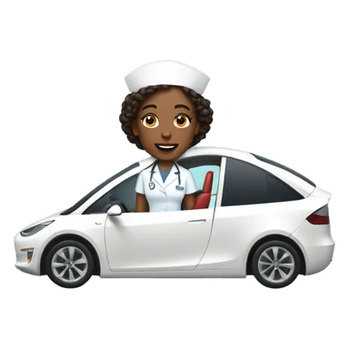Nurse driving a Tesla sticker