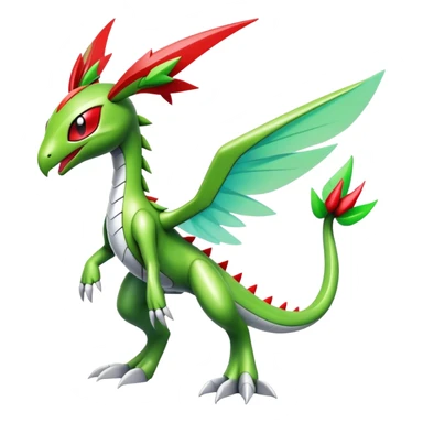 Cute Cool Edgy Shiny Futuristic Ethereal Legendary Kartana-Digimon-Schyther-Flygon-hybrid full body sticker