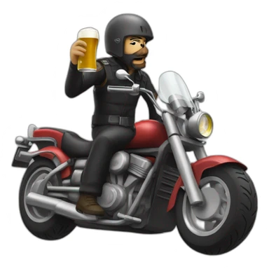 terorist drinking beer on a motorbike sticker