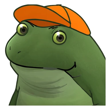 bufo with orange cap sticker