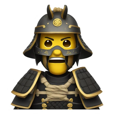 Samurai wearing mask sticker