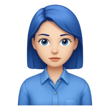 woman in a buttoned shirt sticker