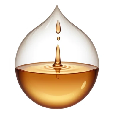 Brown water droplet sticker