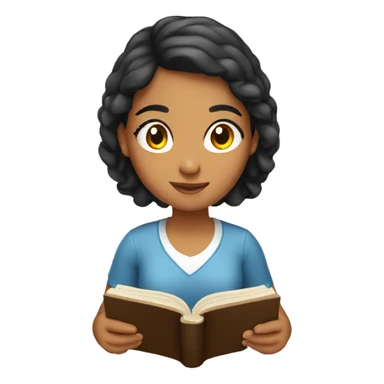 Hispanic girl reading a Bible  sticker