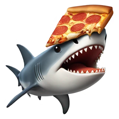 shark eating pizza sticker