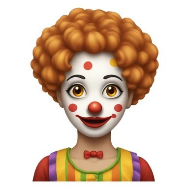 Female clown with hazel eyes sticker