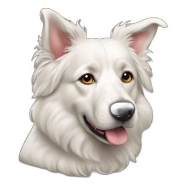 old english shepperd white dog sticker