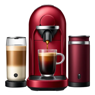 Nespresso dark red veruto pod sticker