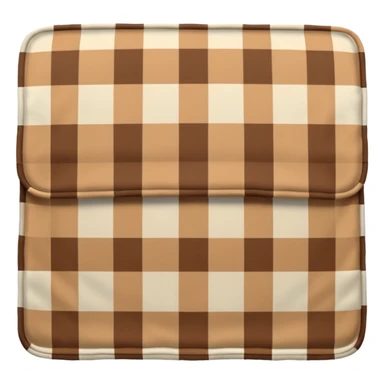 Beige and brown plaid blanket sticker