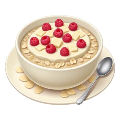 Night oatmeal with white chocolate, raspberry  sticker