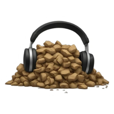 pile of shit listening to music sticker