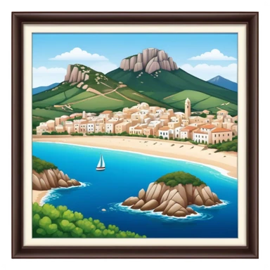 region of sardinia, very detailed  sticker