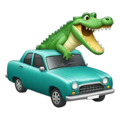 crocodile in a car sticker