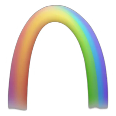 Uncolored rainbow sticker