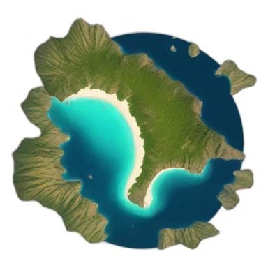 Island corsica from space sticker