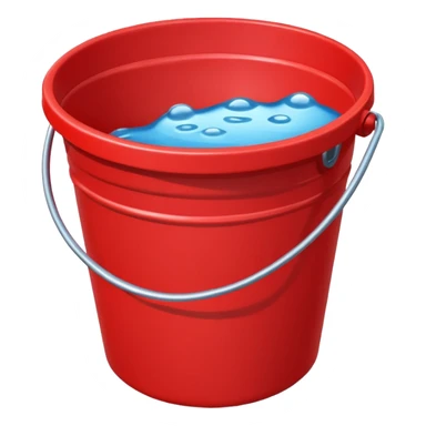 clean red bucket with holes in it sticker