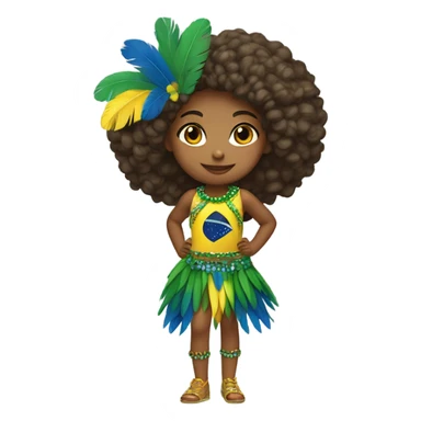 Brazil emoji girl  sticker