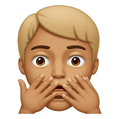 Disgust - strong feeling of revulsion or aversion -  about to vomit. hand over mouth. not crying sticker