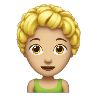 woman salad head sticker