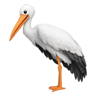 stork with baby sticker