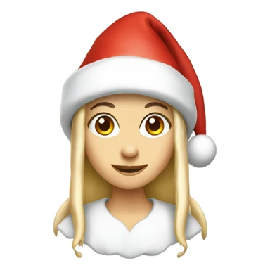 elf female santa hat sticker
