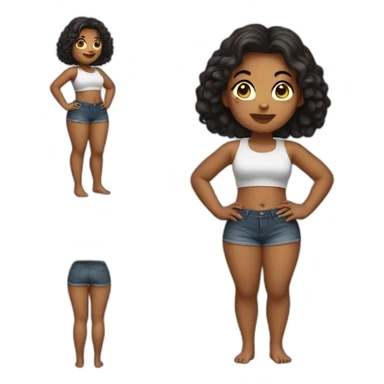 girl with big thighs sticker