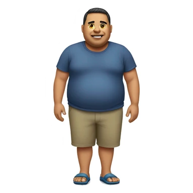 Fat man wearing crocs sticker