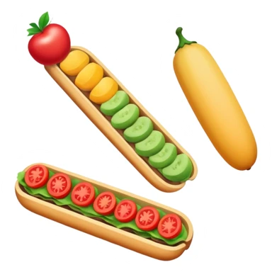 food arranged in a neat row sticker