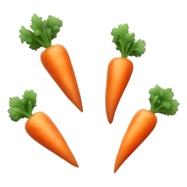 a carrot with sparkles and hearts around  sticker