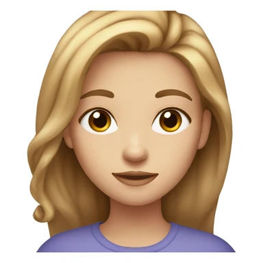 girl with long light brown hair and blue eyes sticker