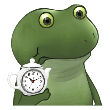 Clocking that tea  sticker