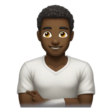 Vinicius qui tient Arujo sticker