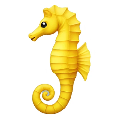 Yellow sea horse sticker