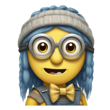 Minion with bow sticker