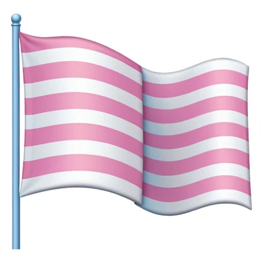 Flag with pink, light pink, white, light blue, white, light pink, and pink stripes sticker