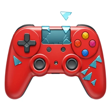 red game controller shattered shattered glass sticker