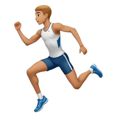 athlete knee in air jumping sticker