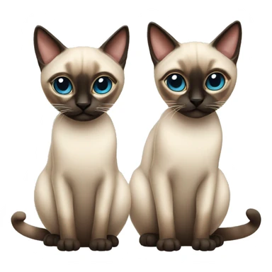 2 siamese cats sticker