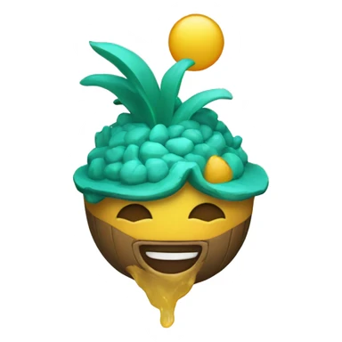 guarda-sol sorrindo sticker