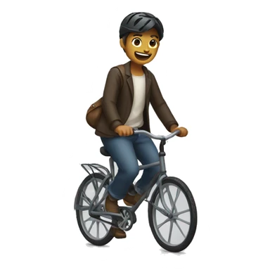 Renju riding bicycle  sticker