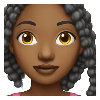 african american woman model sticker