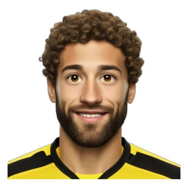 Borussia Dortmund player short beard curly short hair bronwn sticker