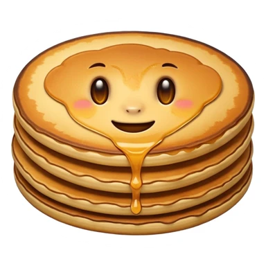 burned pancake with no face sticker